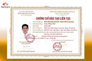 Chứng chỉ đào tạo liên tục – Bệnh viện Răng Hàm Mặt TPHCM