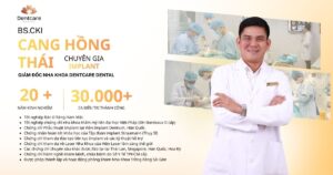 Banner giới thiệu Bác sĩ Chuyên khoa II Cang Hồng Thái - Chuyên gia Trồng răng Implant và Chỉnh nha với hơn 20 năm kinh nghiệm tại DentCare Dental